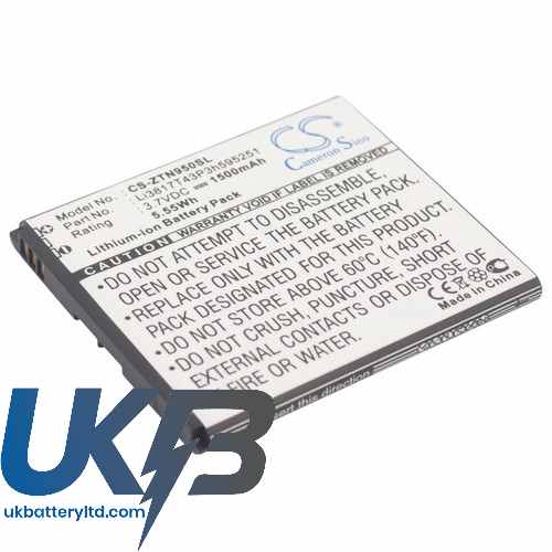 ZTE Li3817T43P3h595251 Compatible Replacement Battery