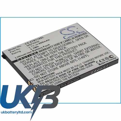 ZTE MBP890E R710 Compatible Replacement Battery