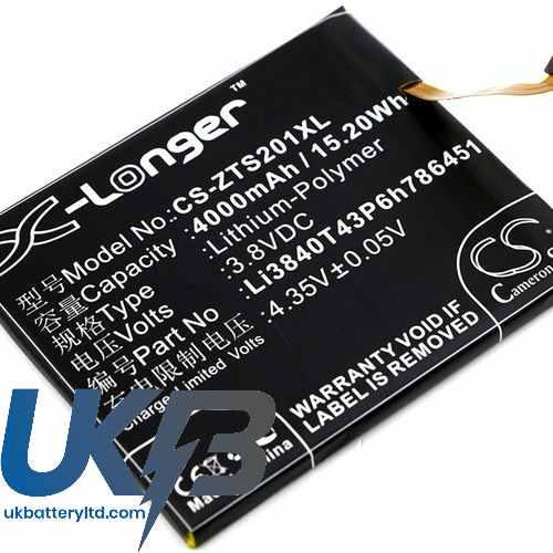 ZTE Li3840T43P6h786451 Compatible Replacement Battery