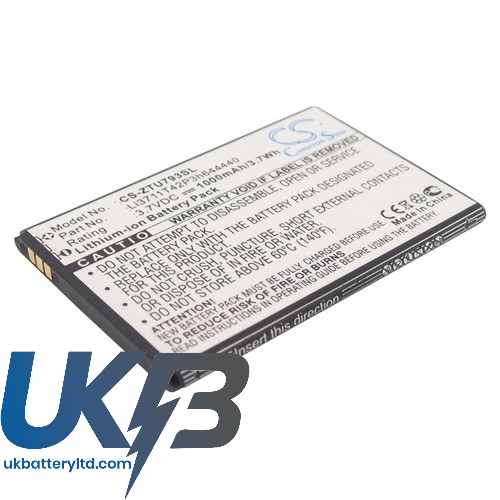 ZTE Li3711T42P3h644440 U793 Compatible Replacement Battery